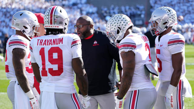 TreVeyon Henderson, Chip Trayanum, Tony Alford, Miyan Williams and Dallan Hayden